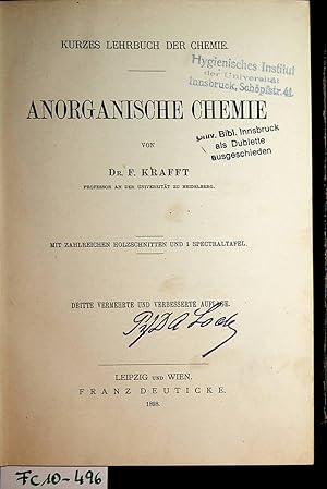 Kurzes Lehrbuch der Chemie. Anorganische Chemie.