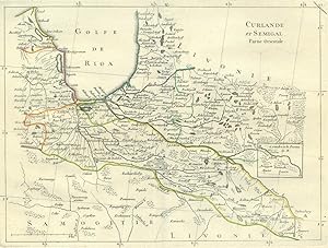 KURLAND. - Karte. "Curlande et Semigal Partie Orientale".