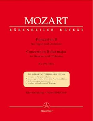 Bild des Verkufers fr Konzert B-Dur KV191fr Fagott und Orchester : fr Fagott und Klavier zum Verkauf von AHA-BUCH GmbH