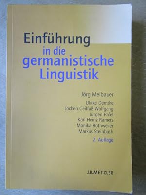 Bild des Verkufers fr Einfhrung in die germanistische Linguistik. zum Verkauf von Antiquariat Gisa Hinrichsen