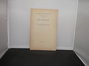 Seller image for On Style : Presidential Address 1941 for sale by Provan Books