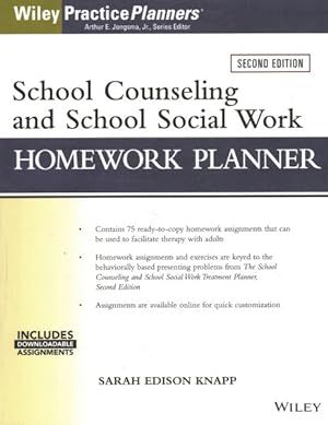 Image du vendeur pour School Counseling and Social Work Homework Planner + Download : Website Associated W/Book mis en vente par GreatBookPrices