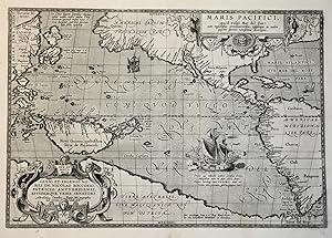 Maris Pacifici, (quod vulgo Mar del Zur) cum regionibus circumiacentibus . Abrahamus Ortelius ded...