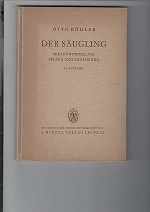 Bild des Verkufers fr Der Sugling - Seine Entwicklung, Pflege und Ernhrung. Mit einem Vorwort von Georg Bessau, Berlin. Mit 32 Abbildungen im Text und einem Schnittmusterbogen fr Suglingskleidung (Hemdchen). zum Verkauf von Antiquariat Frank Dahms