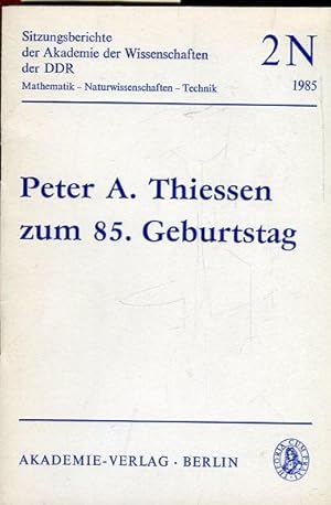 Seller image for Peter A. Thiessen zum 85. Geburtstag. for sale by Antiquariat am Flughafen