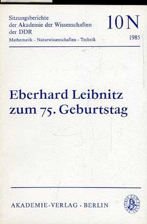 Seller image for Eberhard Leibnitz zum 75. Geburtstag. for sale by Antiquariat am Flughafen