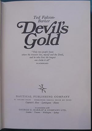 Imagen del vendedor de Devil's Gold a la venta por Hanselled Books