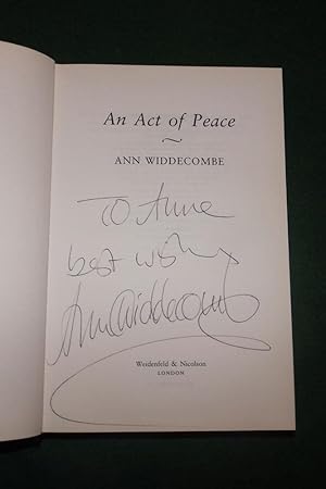 Imagen del vendedor de AN ACT OF PEACE a la venta por Portman Rare Books