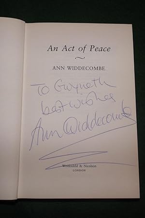 Imagen del vendedor de AN ACT OF PEACE a la venta por Portman Rare Books