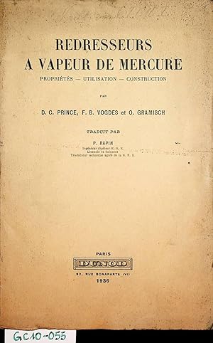 Seller image for Redresseurs  vapeur de mercure proprits - utilisation - construction traduit par Rapin, P. for sale by ANTIQUARIAT.WIEN Fine Books & Prints