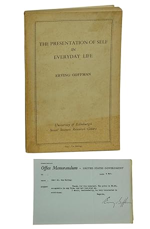 Imagen del vendedor de The Presentation of Self in Everyday Life a la venta por Burnside Rare Books, ABAA