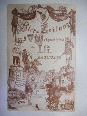 Image du vendeur pour Bier-Zeitung zum Weihnachtsfest des I.G. KEGELTAGES *. mis en vente par Antiquariat am Ungererbad-Wilfrid Robin