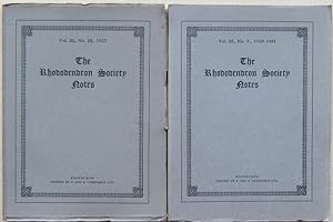 Rhododendron Society Notes Volume III Numbers 3 and 5