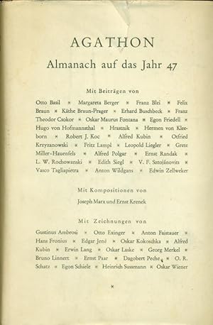 Agathon. Almanach auf das Jahr 47 des Zwanzigsten Jahrhunderts.