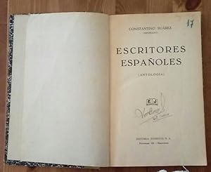 Imagen del vendedor de Escritores espaoles (Antologa) a la venta por La Leona LibreRa
