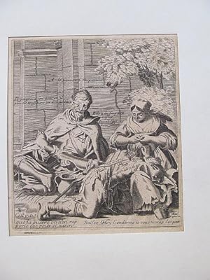 Seller image for C`est pitie que la guerre on nen rap porte que poux et misere.Kupferstich auf Bttenpapier. Aus der Folge: Recueil des plus illustres proverbes . for sale by Antiquariat Friederichsen