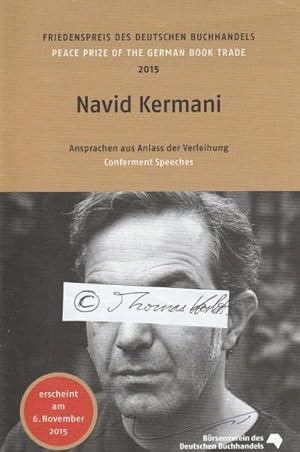 Seller image for NAVID KERMANI (1967) Professor Dr., iranisch-deutscher Schriftsteller und Orientalist, Friedenspreis des Deutschen Buchhandels 2015 for sale by Herbst-Auktionen