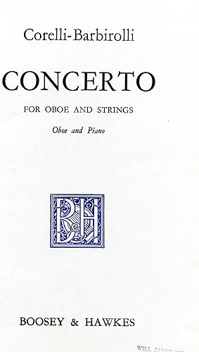 Concerto for Oboe and Strings on Themes of A. Corelli; piano reduction