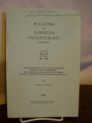 LEPADOMORPH AND VERRUCOMORPH BARNACLES (CIRRIPEDIA) OF FLORIDA AND ADJACENT WATERS, WITH AN ADDEN...