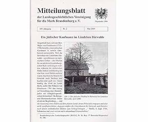 Konvolut Landesgeschichtliche Vereinigung für die Mark Brandenburg e. V. Mitteilungsblatt". Jahr...