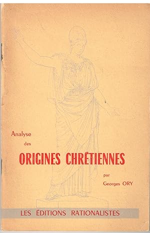 Seller image for Analyse des origines chrtiennes for sale by Librairie l'Aspidistra