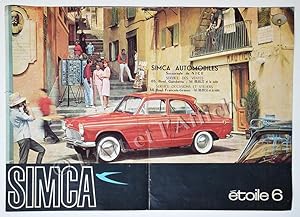 SIMCA étoile 6 - Publicité originale Vintage leaflet 1961.