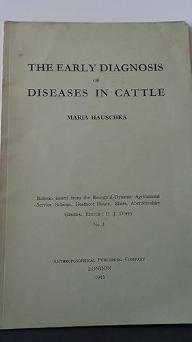 The early diagnosis of diseases in cattle.