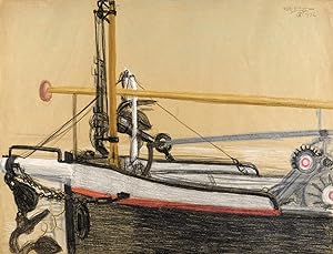 Bild des Verkufers fr Trger, Fritz. Bug eines Frachtdampfers zum Verkauf von GALERIE HIMMEL