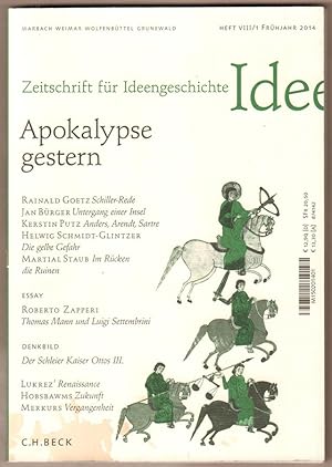 Seller image for Zeitschrift fr Ideengeschichte; Heft VIII / 1: Frhjahr 2014: Apokalypse gestern. for sale by Antiquariat Neue Kritik