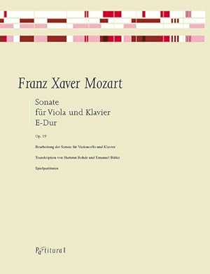 Bild des Verkufers fr Sonate E-Dur op.19fr Viola und Klavier : 2 Spielpartituren (Verlagskopie) zum Verkauf von AHA-BUCH GmbH