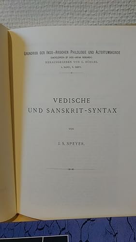 Vedische und Sanskrit-Syntax (Grundriss der indo-arischen Philologie und Altertumskunde, Band 1)