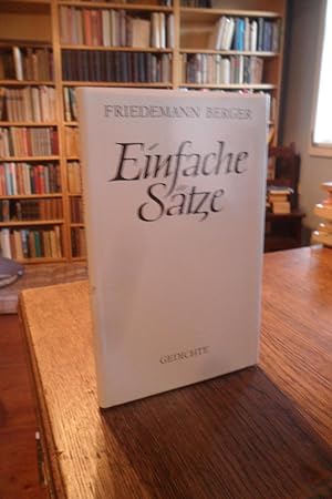 Seller image for Einfache Stze. Gedichte. for sale by Antiquariat Floeder