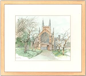 Margaret Eccleston - Framed 2007 Watercolour, The Ancient Medlar Trees