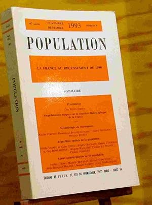Bild des Verkufers fr LA FRANCE AU RECENSEMENT DE 1990 - POPULATION zum Verkauf von Livres 113