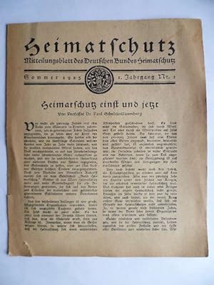 Heimatschutz. Mitteilungsblatt des Deutschen Bundes Heimatschutz.