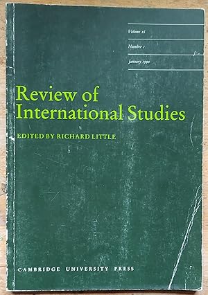 Image du vendeur pour Review of International Studies January 1990 Volume 16 Number 1 mis en vente par Shore Books