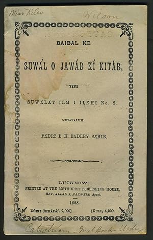 Imagen del vendedor de Baibal Ke, Suwal O Jawab Ki Kitab . Urdu catechism pamphlet a la venta por Antipodean Books, Maps & Prints, ABAA