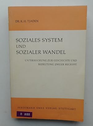 Seller image for Soziales System und sozialer Wandel. Untersuchungen zur Geschichte und Bedeutung zweier Begriffe. for sale by Der Buchfreund