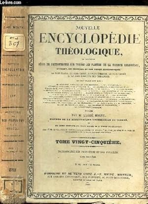 Bild des Verkufers fr NOUVELLE ENCYCLOPEDIE THEOLOGIQUE - zum Verkauf von Le-Livre