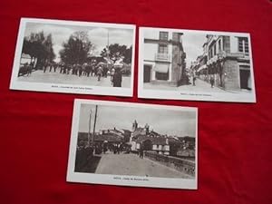 Lote de 3 tarxetas postais de Noia (Noya) - Década de 1920