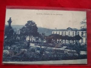 Tarxeta postal: Noia (Noya) - Detalles dos Xardíns de Felipe de Castro. 1920