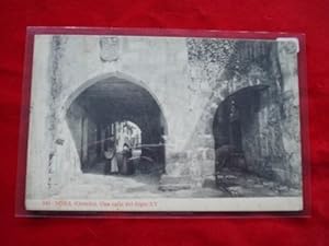 Tarxeta postal: Noia (Noya)- Unha rúa do século XV. 1920
