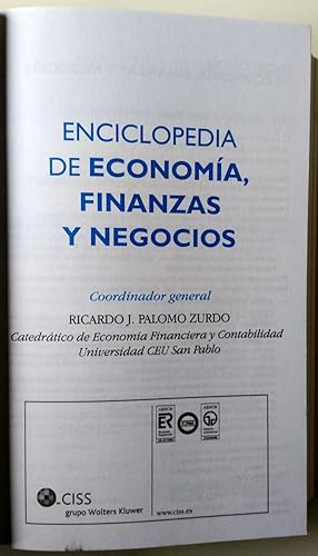 Imagen del vendedor de Enciclopedia de economia finanzas y negocios a la venta por Librera Salvalibros Express