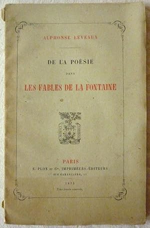 De la poésie dans les fables de La Fontaine