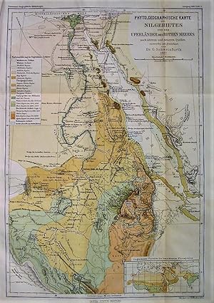 1868 Phyto-Geographical Map of the Nile Area and the Shore Countries of the Red Sea According to ...