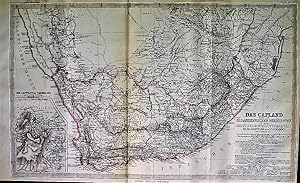 1868 Map of the Capland Together with the South African Republics and the Area of the Hottentots ...