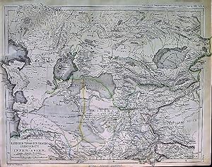 1868 Map of the Russian-Chinese-Turanian Borderlands in Inner Asia.