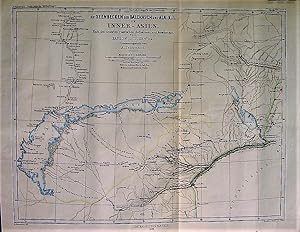 1868 Map of the Lakes Basin of Balkhash and Ala-Kul in Inner Asia. According to the Latest Russia...