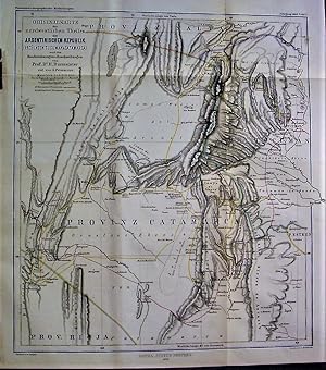 1868 Original Map Northwestern Part of the Argentine Republic (the Provinces of Tucuman & Catamar...