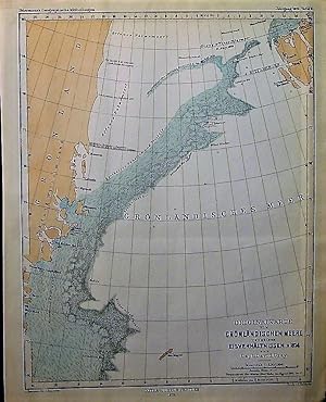 1875 Original Map of the Greenland Sea and its Ice Environment in 1874. By Captain David Gray.